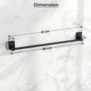 Plantex 304 Garde Stainless Steel 24 inch Towel Bar for Bathroom/Towel Stand/Single Towel Rod/Bathroom Accessories - Darcy (Black)
