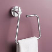 Plantex Stainless Steel Towel Ring for Bathroom/Napkin-Towel Hanger/Wash Basin/Bathroom Accessories - (Chrome-Rectangle) - Pack of 1