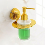 Plantex J4 Stainless Steel Liquid Soap Dispenser/Shampoo Dispenser for Wash Basin/Hand Wash Dispenser Wall Mounted/Bathroom Accessories (PVD Gold Finish) Angel
