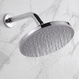 Plantex ABS 9 Inch Round Head Shower/Overhead Rain Shower/Shower for Home/Hotel/Adjustable Shower Head for Bathroom - Pack of 1 (Chrome, D639)