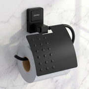 Plantex 304 Garde Stainless Steel Toilet Paper Roll Holder/Toilet Paper Holder in Bathroom/Kitchen/Bathroom Accessories - Darcy (Black)