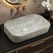 Plantex Ceramic Wash Basin for Bathroom/Over Counter Bathroom Sink/Designer Hand Wash Sink for Home/Office/Hotel (21.5x14x5 Inch)