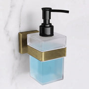 Plantex Stainless Steel Liquid Soap Dispenser for Bathroom/Liquid Shampoo Dispenser/Hand wash Dispenser/Bathroom Accessories - Pack of 1, Aqua (Brass Antique)