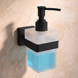 Plantex Stainless Steel Liquid Soap Dispenser for Bathroom/Shampoo/Hand wash Dispenser/Bathroom Accessories - Aqua (Black)