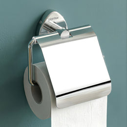 Plantex J4 Stainless Steel Toilet Paper Holder for Bathroom/Tissue Holder for Washroom/Toilet roll Holder for Wall Mounted/Bathroom Accessories (Chrome Finish) Angel