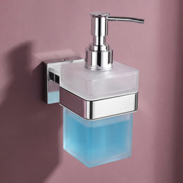 Plantex Heavy-Duty Stainless Steel Liquid Soap Dispenser/Hand Wash Dispenser/Shampoo Dispenser/Bathroom Accessories -Aqua (Chrome)