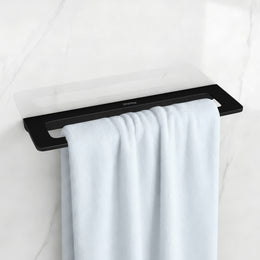 Plantex 20 Inch Acrylic Towel Hanger for Bathroom/Towel Rod for Kitchen/Napkin Holder/Stand/Towel Bar for Bathroom - Pack of 1 (VIB-126, Black)