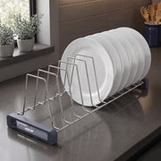 Plantex Stainless Steel Plate Stand/Plate Rack for Kitchen/Thali Organiser/Kitchen Plate Stand/Plates Rack/Plates Organiser (Chrome)