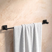 Plantex Stainless Steel 24 Inch Single Towel Rod for Bathroom/Towel Hanger/Bathroom Towel Holder/Towel Bar/Bathroom Accessories - Aqua (Black) Pack of 1