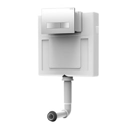 Plantex Concealed Tank for Commode/Cistern Flush Tank for Toilet with 8 LTR Capacity/Flushing Cistern Tank/Slim and Stylish Dual Flush Tank with All Internal Accessories - Pack of 1 (White)