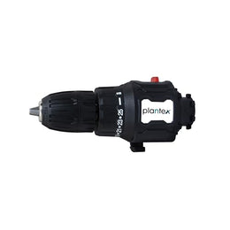 Plantex 2 Speed Electric Drill Machine/Screwdriver/10mm Drill Chuck/Torque 32Nm/Impact Frequency 0-21000ipm/Load Speed 0-400/1450r/min - Black (Mainframe, Battery & Charger Not Included)