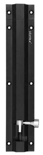Plantex Stainless Steel 8-inch Tower Bolt/Tower Bolt for Home,Offices Doors and Windows/Tower Bolt for Main Door/Wardrobe Door Latch/Kundi/Chitakini/Door Latch for Windows (Black Finish, Pack of 8)