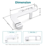 Plantex Bidet Attachment for Toilet/Non-Electric Toilet Bidet/Dual Nozzle Front & Rear Wash/Self-Cleaning Nozzle/Adjustable Water Pressure/Bidet Spray for Toilet - White