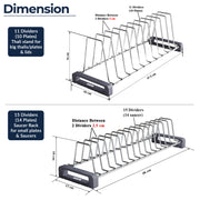 Plantex Stainless Steel Thali Stand/Plate Rack-Stand/Dish Rack/Plate Fixer for Modular Kitchen/Tandem Box Accessories- Set of 2 (Chrome)