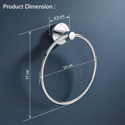 Plantex Compact Stainless Steel Towel Hanger for Bathroom/Towel Holder/Napkin Holder for Wash Basin/Towel Ring/Bathroom Accessories (Pack of 1)