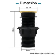 Plantex Brass with Nylon 4 inch Full Thread Waste Coupling for Wash Basin/Coupling for Sink - Pack of 1 (BH-1116, Gold)