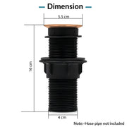 Plantex Brass with Nylon 6 inch Full Thread Waste Coupling for Wash Basin/Coupling for Sink - Pack of 1 (BH-1116, Rose Gold)