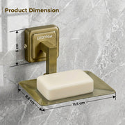 Plantex 304 Grade Stainless Steel Soap Holder for Bathroom/Soap Case/Soap Stand/Bathroom Accessories - Decan (Brass Antique)
