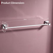 Plantex Stylish & Durable Stainless Steel 24 inch Towel Hanger for Bathroom/Single Towel Rod/Towel Holder for Wash Basin/Bathroom Accessories, Aqua (Chrome)