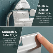 Plantex J4 Stainless Steel Toilet Paper Holder for Bathroom/Tissue Holder for Washroom/Toilet roll Holder for Wall Mounted/Bathroom Accessories (Chrome Finish) Angel