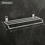 Plantex 304 Grade Stainless Steel Towel Rack/Holder/Towel Hanger for Bathroom/Bathroom Accessories, Crystal (Chrome - 24 inch)