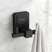 Plantex 304 Grade Stainless Steel Robe Hook/Wall Hooks for Hanging Clothes/Bathroom Hooks for Hanging/Wall Mounted Cloth Hanger - Darcy(Black)
