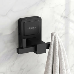 Plantex 304 Grade Stainless Steel Robe Hook/Wall Hooks for Hanging Clothes/Bathroom Hooks for Hanging/Wall Mounted Cloth Hanger - Darcy(Black)