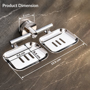 Plantex Galaxy 304 Grade Stainless Steel Bathroom Soap Holder/Soap Stand/Soap Dish for Bathroom Accessories (Chrome)