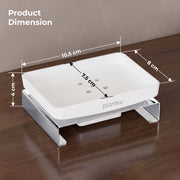 Plantex Stainless Steel and ABS Single Soap Dish for Bathroom/Soap Stand/Soap Holder/Bathroom Accessories - Table Top (Chrome & ABS)