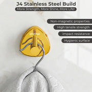 Plantex J4 Stainless Steel Clothes Hanger for Wall/Hangers for Bathroom/Robe Hook/Bathroom Accessories (PVD Gold Finish) Angel