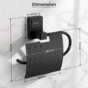 Plantex 304 Garde Stainless Steel Toilet Paper Roll Holder/Toilet Paper Holder in Bathroom/Kitchen/Bathroom Accessories - Darcy (Black)