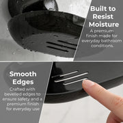 Plantex J4 Stainless Steel Wall Mounted Soap Holder for Bathroom/Soap Holder for Kitchen/Soap Stand for Bathroom/Bathroom Accessories (PVD Black Finish) Onix