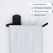 Plantex 304 Stainless Steel Towel Hanger for Wash Basin/Towel Holder/Napkin Holder for Bathroom Accessories (Black) Parv