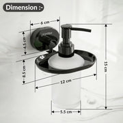 Plantex J4 Stainless Steel Liquid Soap Dispenser/Shampoo Dispenser for Wash Basin/Hand Wash Dispenser Wall Mounted/Bathroom Accessories (PVD Black Finish) Onix