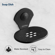 Plantex Royal Self Adhesive Stainless Steel Soap Holder for Bathroom/Soap Dish/Soap Stand/Bathroom Accessories - (Black)