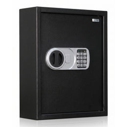 Plantex Safe Locker/Key Holder Locker Box for Home, Office,Hotel/Electronic Keypad/Dual Password Code Access Lock/LED Light/2 Years Warranty By Plantex - 20Litre/71 Keyhooks and Keychains - Black