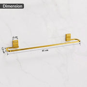 Plantex 304 Grade Stainless Steel 24 inch Single Towel Rod for Bathroom/Hand Towel Holder/Towel Hanger/Bathroom Accessories, Crystal (PVD Gold)