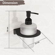 Plantex Liquid Soap Dispenser for Bathroom/Stainless Steel Glass Shampoo Dispenser/Hand wash/Bathroom Accessories - Pack of 1 (Black)