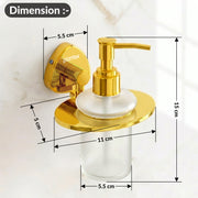 Plantex J4 Stainless Steel Liquid Soap Dispenser/Shampoo Dispenser for Wash Basin/Hand Wash Dispenser Wall Mounted/Bathroom Accessories (PVD Gold Finish) Angel