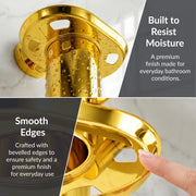 Plantex J4 Stainless Steel Toothbrush Holder for Bathroom/Toothbrush Stand for Bathroom/Tumbler Holder/Bathroom Accessories (PVD Gold Finish) Onix