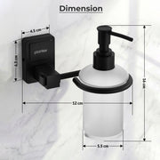 Plantex 304 Garde Stainless Steel Liquid Soap Dispenser/Shampoo Dispenser/Hand Wash Dispenser/Bathroom Accessories - Darcy (Black)