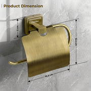 Plantex 304 Grade Stainless Steel Toilet Paper Holder/Stand for Toilet Paper Roll/Tissue Paper Holder - Decan (Brass Antique)