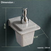 Plantex Liquid Soap Dispenser for Bathroom/Acrylic Shampoo Dispenser/Hand wash Dispense/Bathroom Accessories - Pack of 1 (VIG-137, Grey)