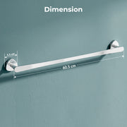 Plantex J4 Stainless Steel Towel Holder in Bathroom/Cloth Hanger for Bathroom/24 Inch Single Towel Rod/Bathroom Accessories (Chrome Finish) Angel