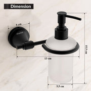 Plantex 304 Grade Stainless Steel Handwash Holder for Wash Basin Liquid Soap Dispenser/Bathroom Accessories - Niko (Black)