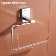 Plantex 304 Grade Stainless Steel Towel Ring for Bathroom/Napkin Hanger for Washbasin/Napkin Holder/Bathroom Accessories - iris (Chrome)