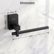 Plantex 304 Grade Stainless Steel Napkin Holder for Wash Basin/Hand Towel Holder for Bathroom/Towel Ring/Bathroom Accessories - Darcy (Black)