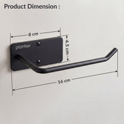 Plantex Stainless Steel Toilet Paper Roll Holder/Wall Mounted Toilet Holder Roll Holder for Bathroom/Kitchen/Bathroom Accessories - Wall Mount (Black)
