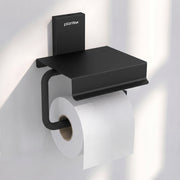 Plantex 304 Grade Stainless Steel Bathroom Toilet Paper Holder with Mobile Stand/Toilet Tissue Holder/Bathroom Accessories (Crystal, Black)