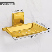 Plantex 304 Grade Stainless Steel Soap Dish/Soap Holder/Soap Stand/Soap Case/Soap Storage for Bathroom/Bathroom Accessories - Crystal (PVD Gold)